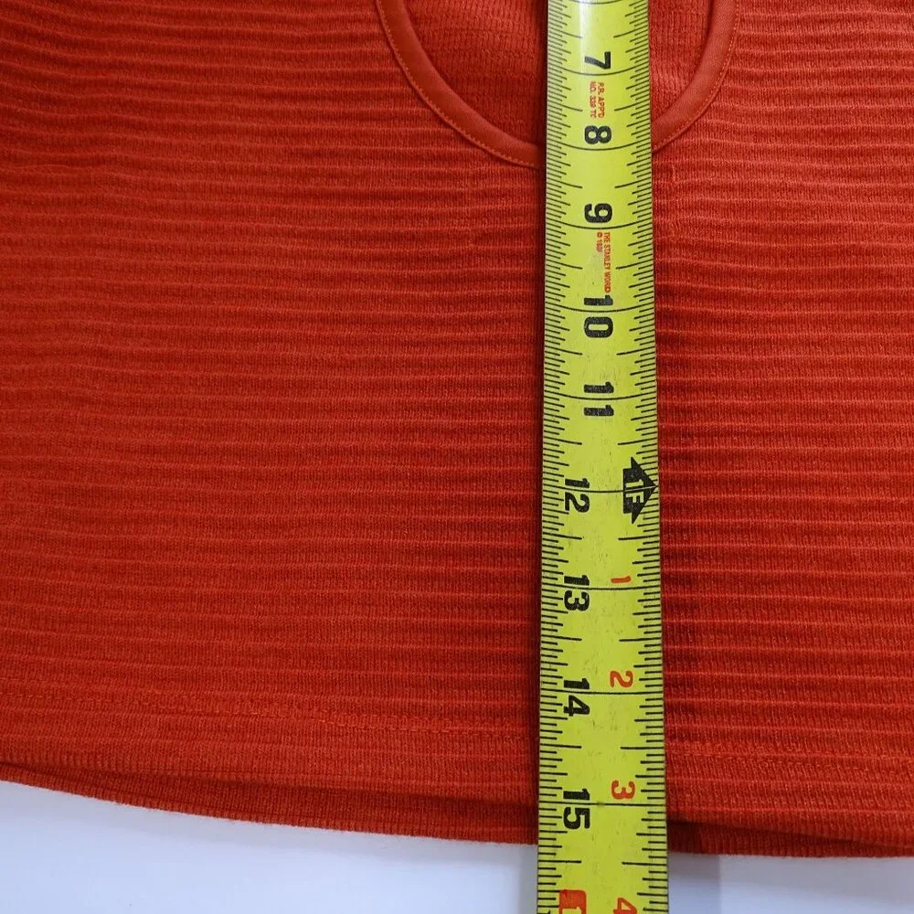 Band Of The Free Rust Ribbed Knit Crop Top Women Size XS Wide Sleeve NEW/FLAW